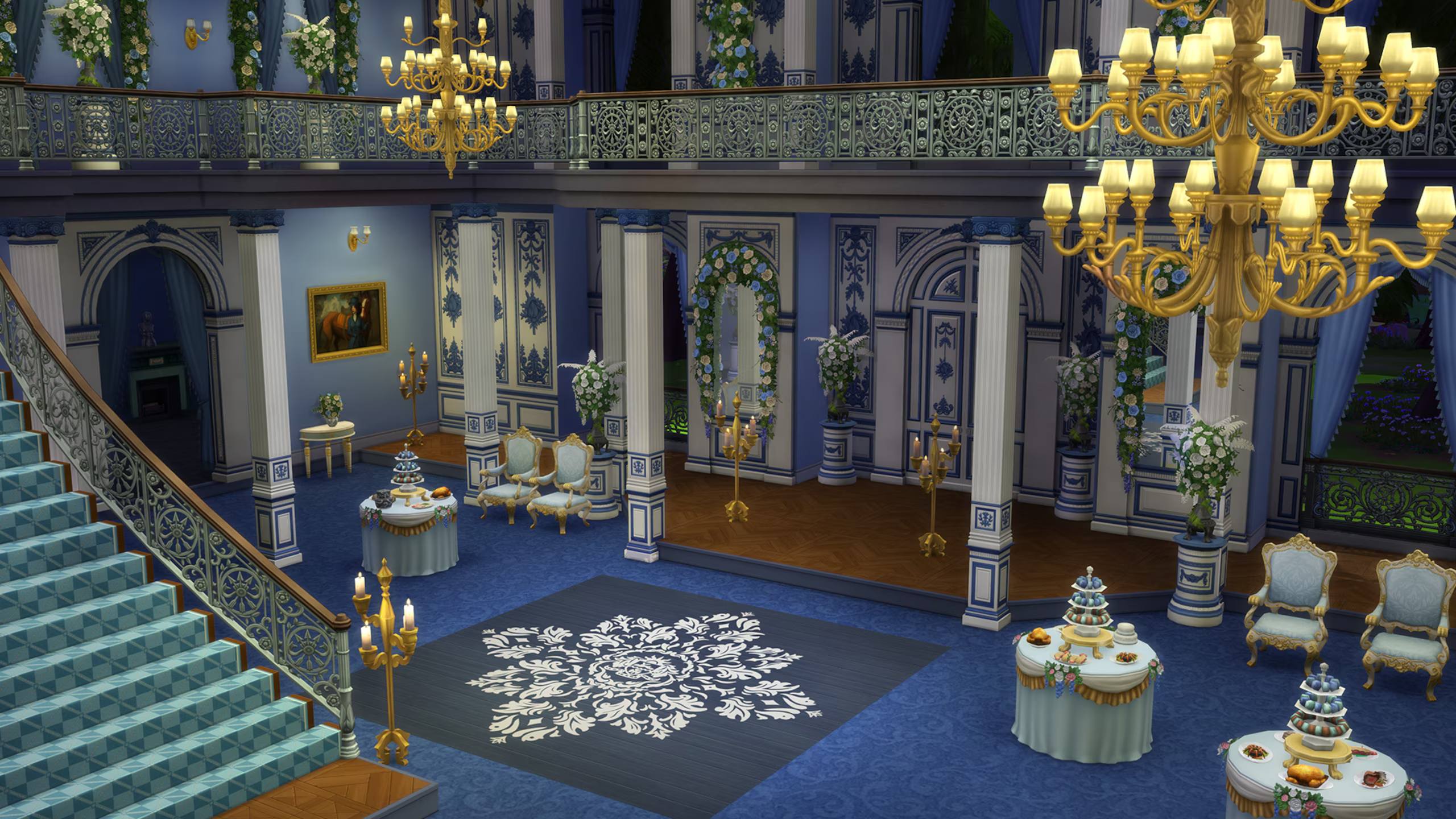 The Sims 4 Lady Bridgerton's Masquerade Ballroom Kit - The Sim Architect