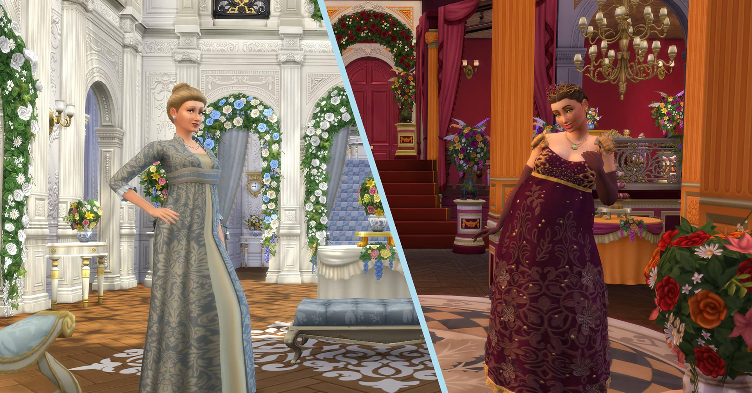The Sims 4 Lady Bridgerton's Masquerade Ballroom Kit - The Sim Architect