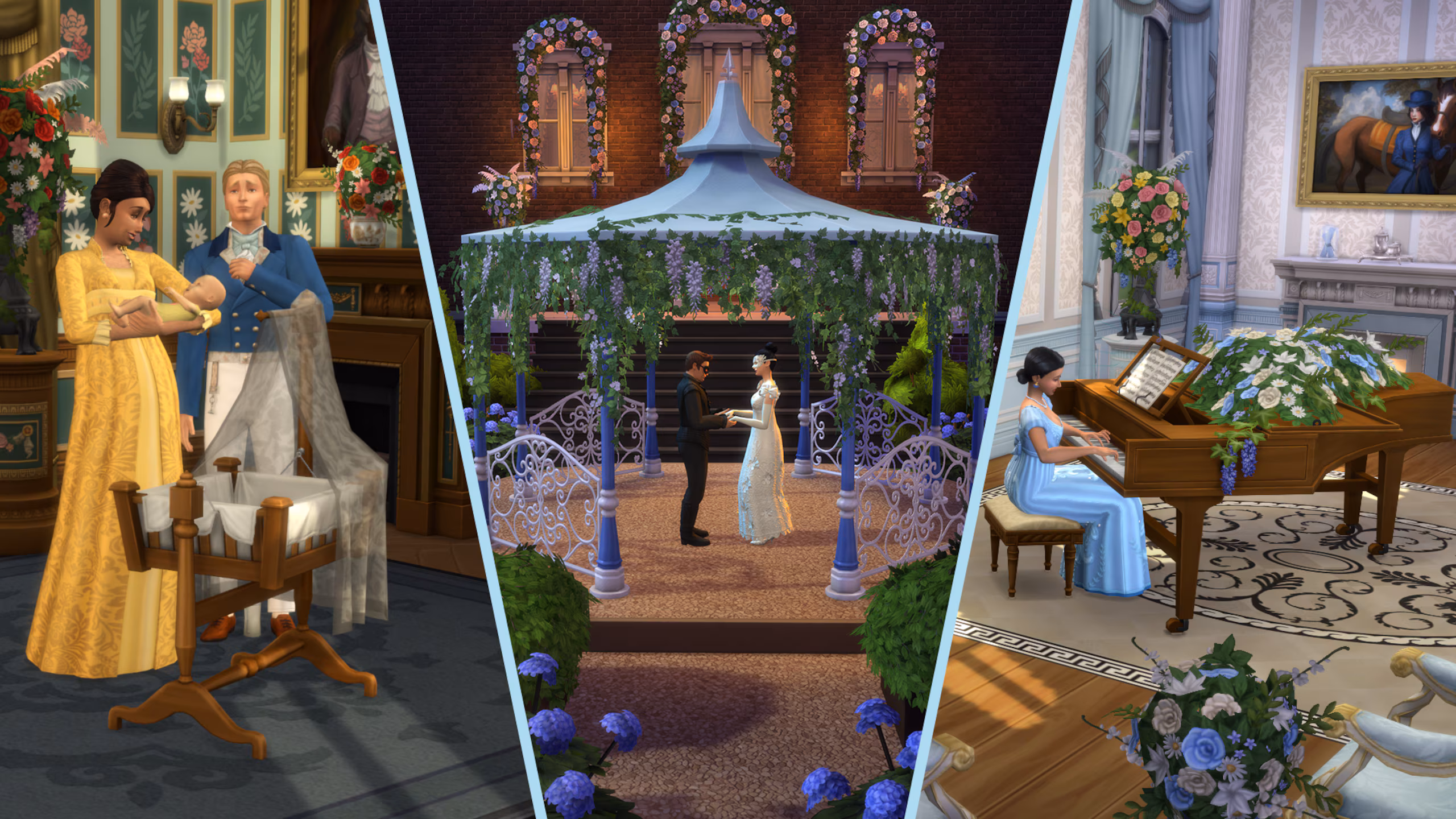 The Sims 4 Lady Bridgerton's Masquerade Ballroom Kit - The Sim Architect