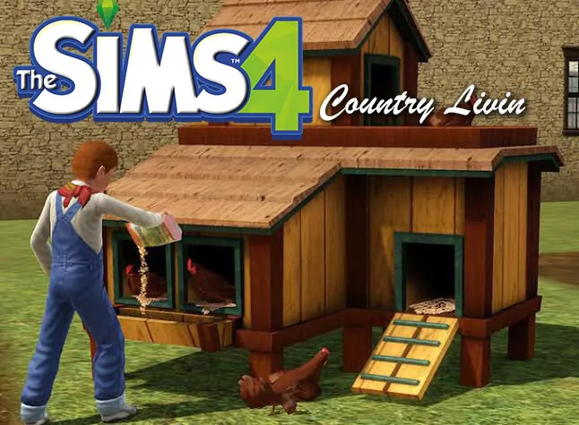 The Sims 4 Country Livin' Chicken Coop