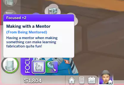 The Sims 4 1.73 - April 2021 - Laundry List / Patch Notes - The Sim Architect Making With a Mentor Moodlet Icon Missing