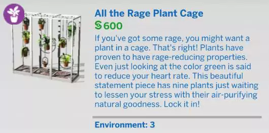 The Sims 4 Blooming Rooms Kit 1.81.72.1030 - November 9, 2021 - The Sim Architect The Sims 4 Blooming Rooms Kit - All the Rage Plant Cage