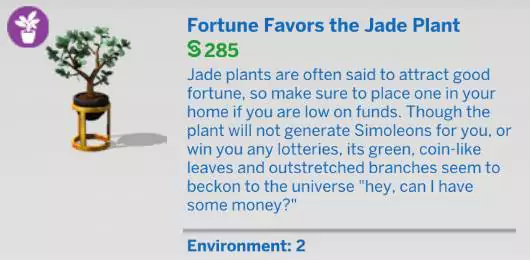 The Sims 4 Blooming Rooms Kit 1.81.72.1030 - November 9, 2021 - The Sim Architect The Sims 4 Blooming Rooms Kit - Fortune Favors the Jade Plant