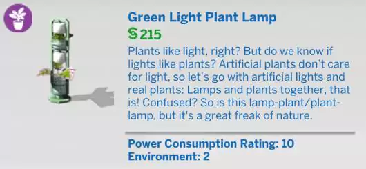 The Sims 4 Blooming Rooms Kit 1.81.72.1030 - November 9, 2021 - The Sim Architect The Sims 4 Blooming Rooms Kit - Green Light Plant Lamp