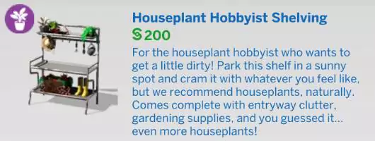 The Sims 4 Blooming Rooms Kit 1.81.72.1030 - November 9, 2021 - The Sim Architect The Sims 4 Blooming Rooms Kit - Houseplant Hobbyist Shelving