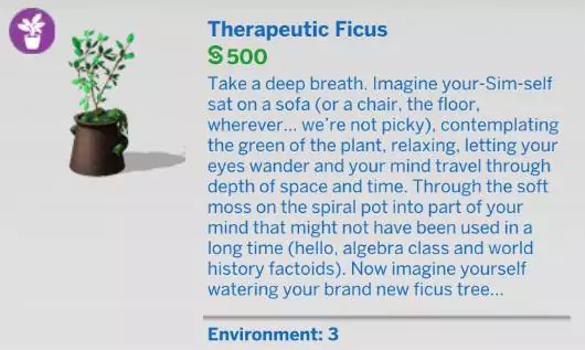 The Sims 4 Blooming Rooms Kit 1.81.72.1030 - November 9, 2021 - The Sim Architect The Sims 4 Blooming Rooms Kit - Therapeutic Ficus