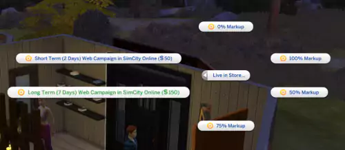The Sims 4 Live in Business π’πͺπ¬πππ» - The Sim Architect The Sims 4 Live in Business - Live in Store Markup Menu