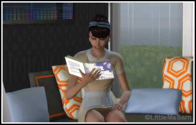 The Sims 4 Live in Maids Gardeners and Nannies - Nanny Reading a Book