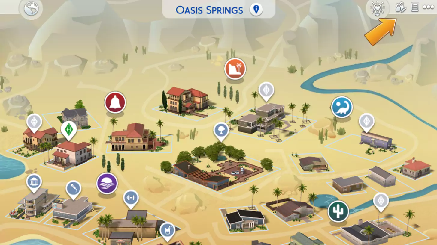The Sims 4 Neighborhood Stories Update 1.85.203.1030 - March 15, 2022 - The Sim Architect The Sims 4 Neighborhood Screen with Manage Households Button