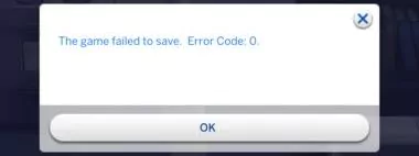 The Sims 4 Error Code: 0 Update / Patch 1.86.166.1030 - April 1, 2022 - The Sim Architect Sims 4 Error Code 0 Saving Pop Up