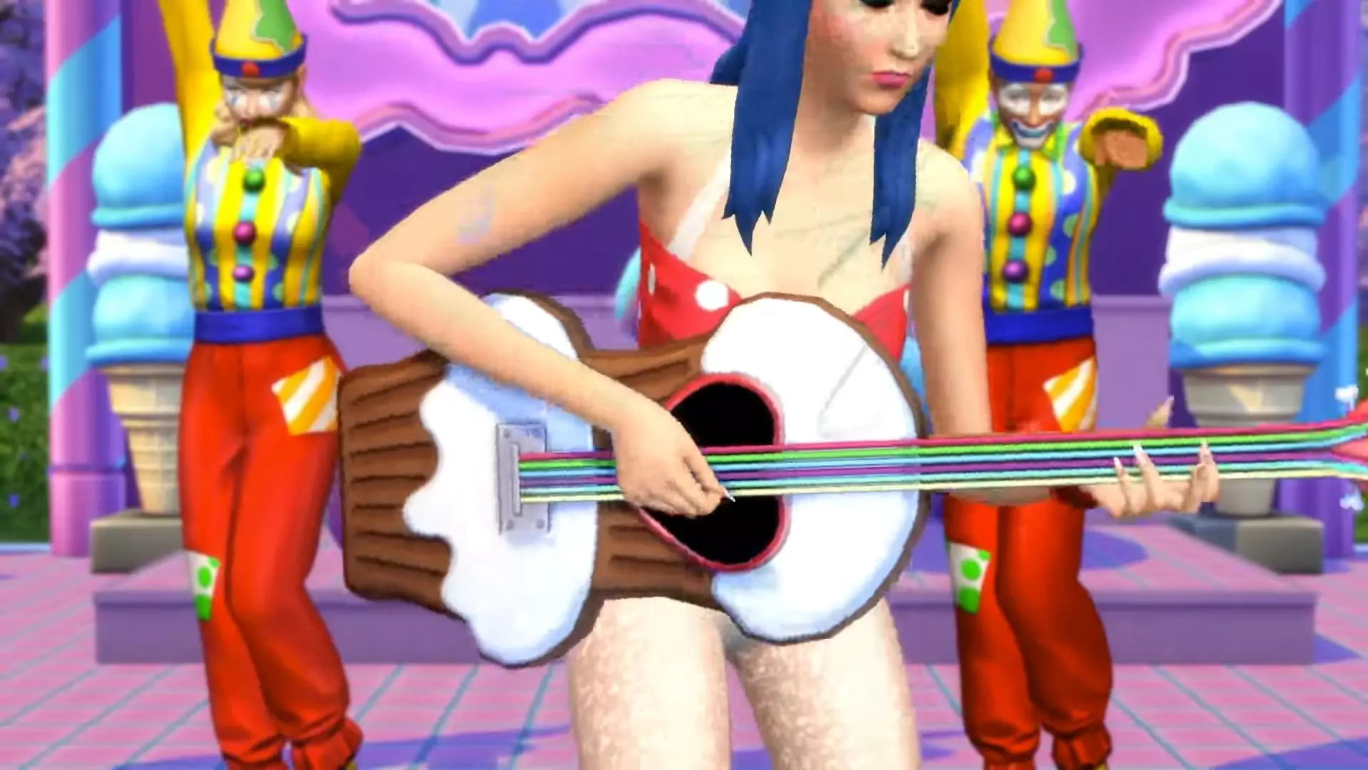 The Sims 4 Sweet Treats - Katy Perry Performing with Cupcake Guitar
