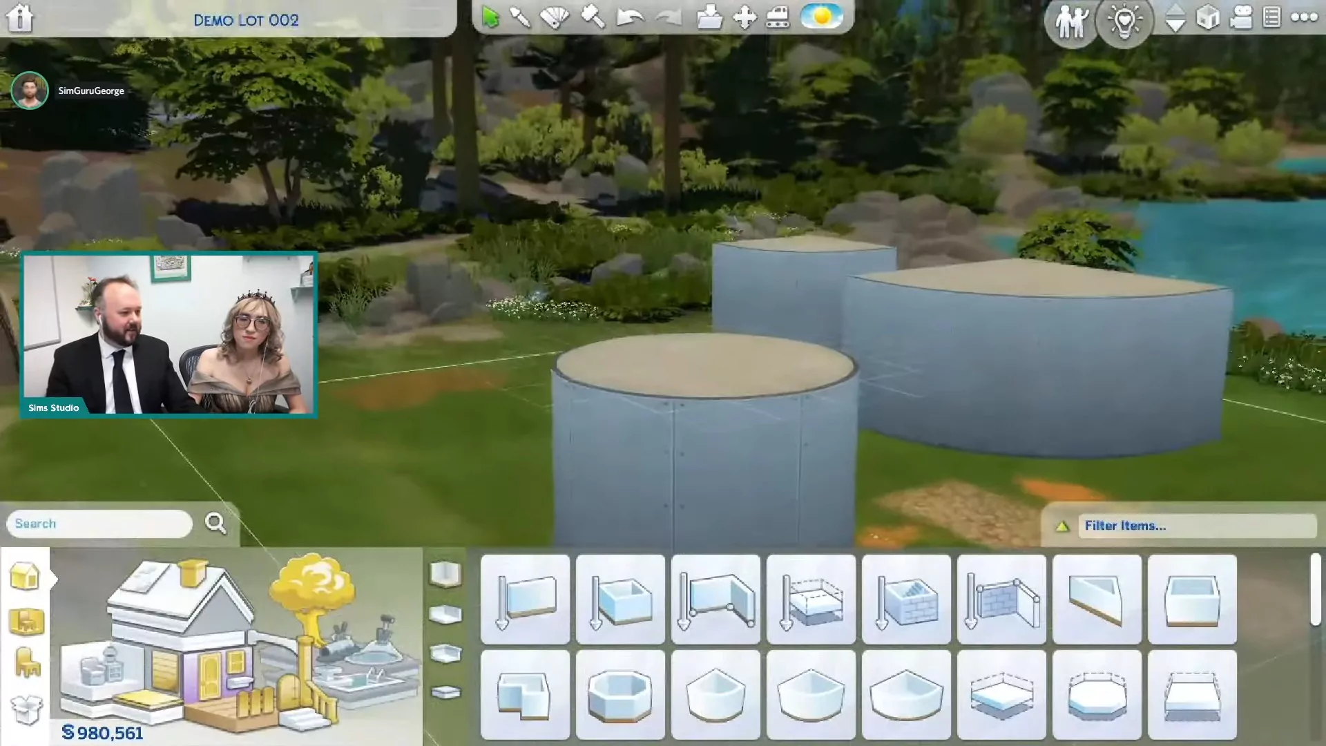 The Sims 4 Update 1.90.358.1030 - July 26, 2022 - The Sim Architect The Sims 4 High School Years Livestream - Curved Walls