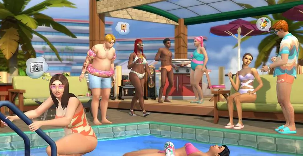 The Sims 4 PoolSide Splash Kit