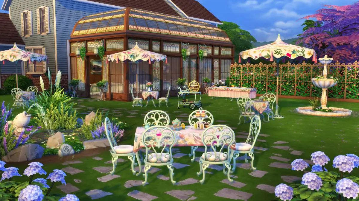 The Sims 4 Tea Time Solarium Kit - The Sim Architect